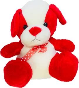 CREATIVEVILLA CUTE RED PUPPY DOG STUFFED PLUSH SOFT TOY - 30 cm - CUTE ...