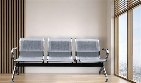 Smart Garden Three Seater Metal Waiting Area Chair, Solid Chair for ...
