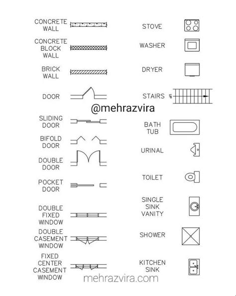 Pin by erima on architecture | Architecture symbols, Blueprint symbols ...