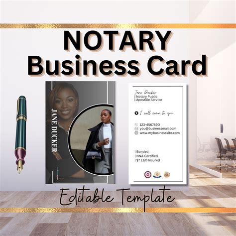 Notary Business Cards, Loan Signing Agent Card, Notary Signing Agent ...
