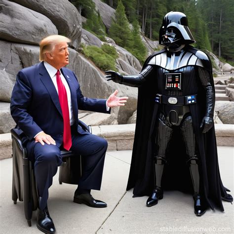 Donald Trump Meets Darth Vader | Stable Diffusion Online