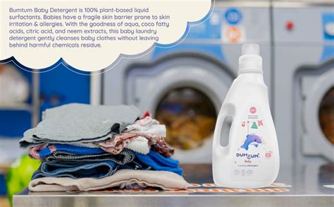 Bumtum 1 Litre Natural Plant Based Baby Liquid Detergent for Babies ...