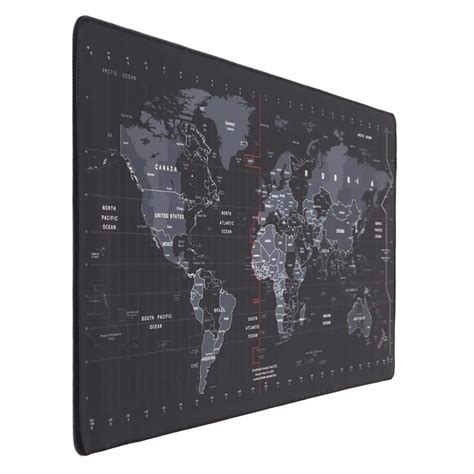 INOVERA World Map Extended Anti Slip Rubber Gaming Stitched Mouse Pad ...