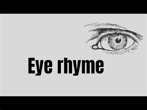What is Eye Rhyme? | Poetry | Literary Term | English Literature - YouTube