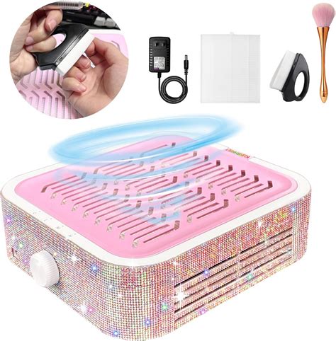 Colector De Polvo De Uñas Profesional 100 Pink Nail Dust Collector ...