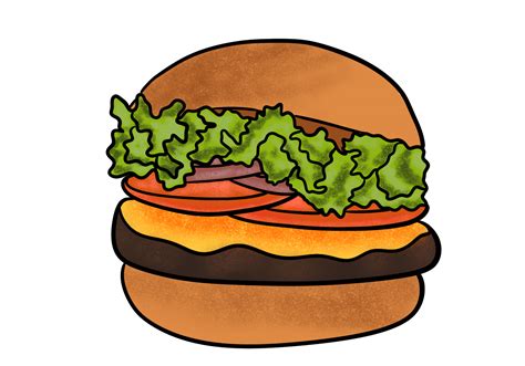 How to Draw a Burger | Design School