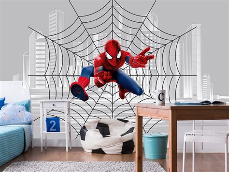 Spiderman Wallpaper Peel and Stick Teen Boys Room, Superhero Wall Mural ...