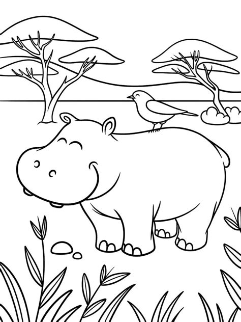 27+ Free PDF Hippo Coloring Pages 🦛🎨 - Coloringpagesforkids.net