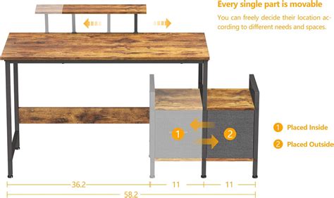 CubiCubi Small Computer Desk 47 Inch Home Office India | Ubuy