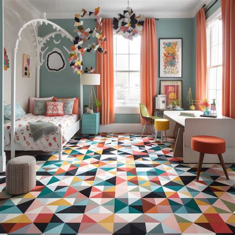Grounding Playfulness with Geometric Kids Room Floor Design • 333k ...