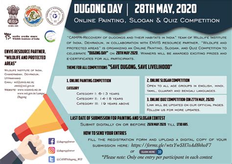 Dugong Day” on 28th May 2020 : Online Painting, Slogan and Quiz ...