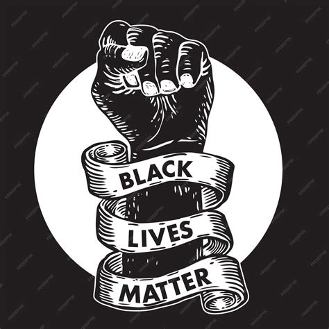 Premium Vector | Black lives matter fist
