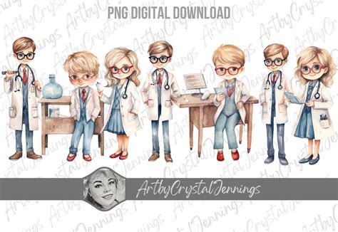 Medical Doctor Clipart Hospital Clipart Graphic by ArtbyCrystalJennings · Creative Fabrica