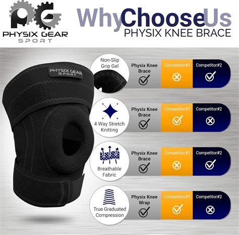 Buy Physix Knee Brace with Side Stabilizers & Adjustable Straps - Knee ...