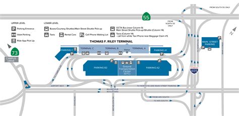 Santa Ana Airport Map