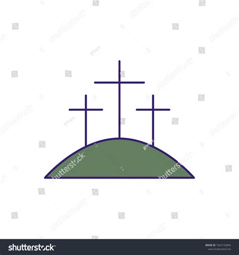 Three Crosses Design Religion Christianity God Stock Vector (Royalty ...