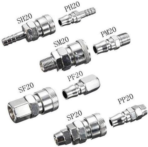 HOSEMART Pneumatic Quick Coupler PM20 + SF20 1/4 BSP QRC Quick Fittings ...