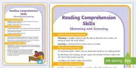 Reading Comprehension Skills: Vocabulary Poster (Year 3-4)