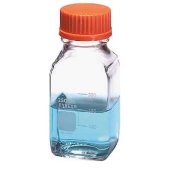 Corning Pyrex 1396 Glass Media Bottle, Square, 250 mL; 10/CS from Cole ...