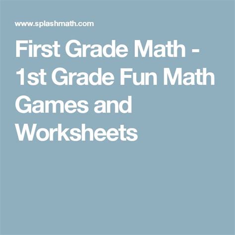 Image result for 1st Grade Math Fun