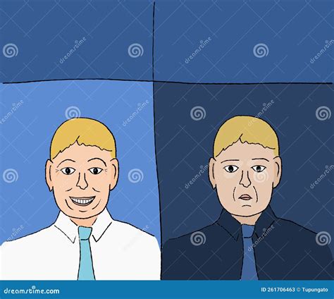 Serious face meme stock vector. Illustration of emotion - 261706463