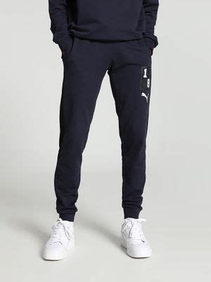 Buy Puma Graphic Colorblock Ch Men Blue Joggers Online