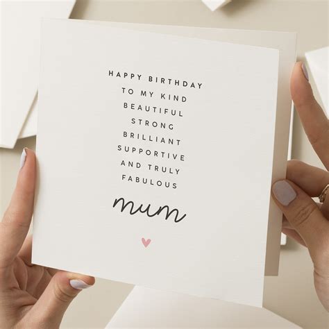 Mum Birthday Card Poem Mum Birthday Gift Amazing Mum - Etsy UK
