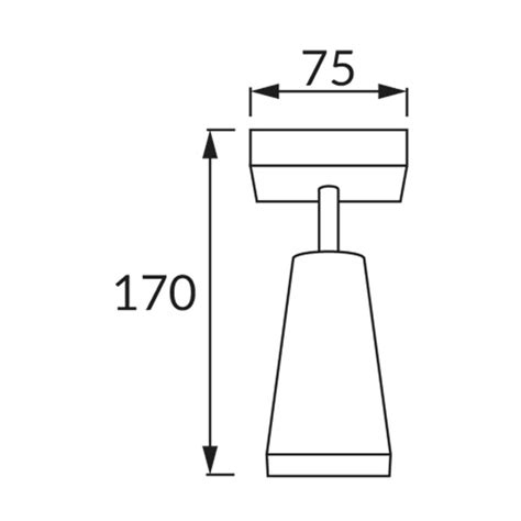 Regulowana lampa ścienna Sana 4142 Ideus punktowa czarna | home&you
