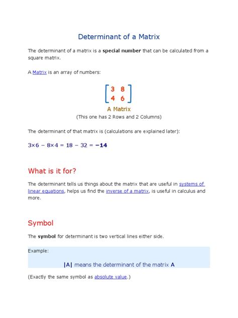 Determinant of a Matrix 的图像结果