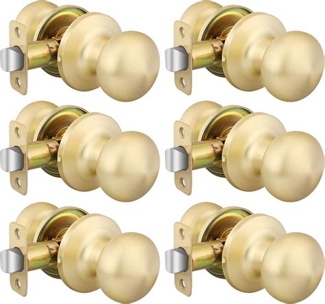 Goldenwarm Gold Closet Door Knobs, Passage Door Knobs, Brushed Gold ...