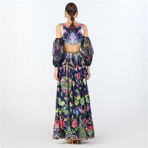 Embroidered Cold Shoulder Gown – Limerick by Abirr n' Nanki
