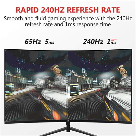 Buy Z-EDGE UG27P 27-Inch Curved Gaming Monitor 240Hz 1ms Full HD ...