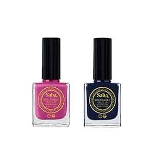 Buy Saba Breathable Nail Polish 12 ml each | Pack of 2 | MULBERRY PINK ...