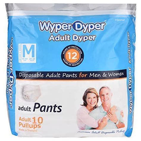 Wyper Adult Diaper Pants Large, 10 Count Price, Uses, Side Effects ...