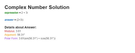 Image result for Complex Number Graph Calculator