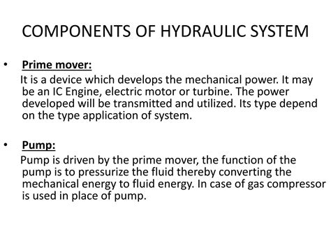 Image result for Hydraulic System Components
