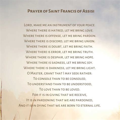 Prayer of Saint Francis of Assisi – The Most Beautiful