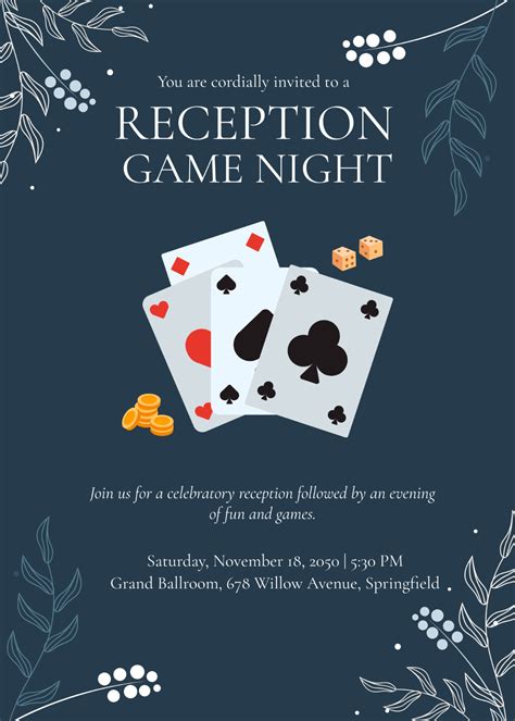 Free Game Night Invitation Templates, Editable and Printable