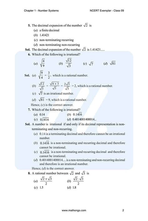 Class 9 Maths Chapter 1 的图像结果