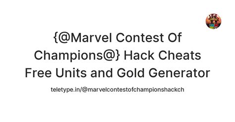 {@Marvel Contest Of Champions@} Hack Cheats Free Units and Gold ...