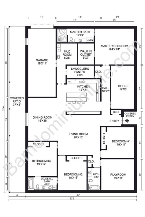 The Best 5 Bedroom Barndominium Floor Plans