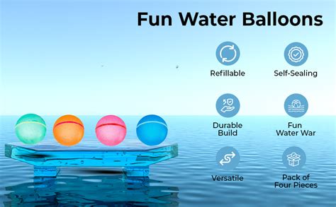 Buy PATPAT® Water Balloons for Kids,4Pcs Refillable Splashing Water ...
