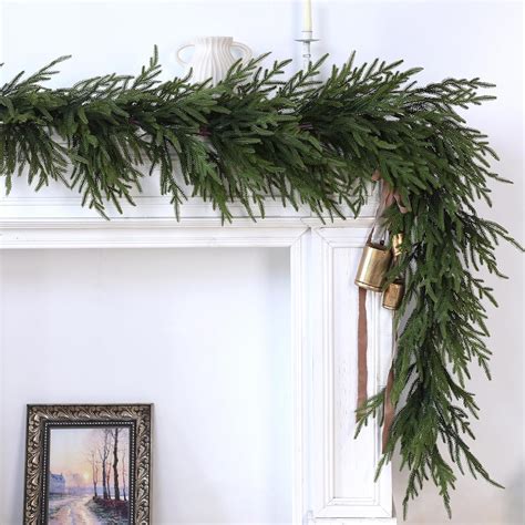 Norfolk Pine Garland - 9ft Artificial Christmas Garland Long Faux ...