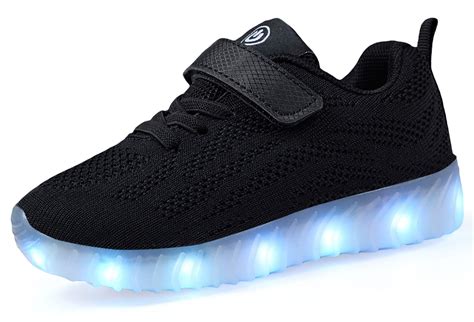 AoSiFu Kids Light Up Shoes Toddler Girls Boys Breathable Led Flashing Sneakers USB Charge A ...