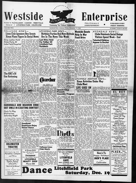 Westside Enterprise, 1942-12-18 | Arizona Memory Project