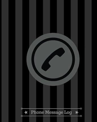 Buy Phone Message Book: Black & Grey Stripped Cover Design Telephone ...
