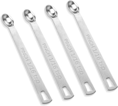 Amazon.com: 4 PCS 1/16 Teaspoon (1/16 Tsp | 0.33 mL | 0.33 cc) Single ...