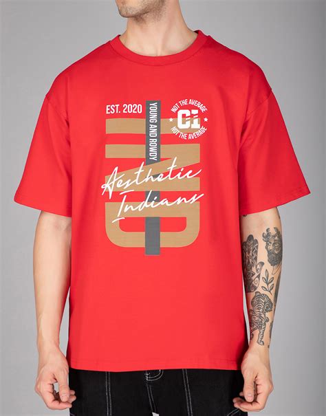 Red Indians Young and Rowdy Oversized T-Shirt – Aesthetic Indians :: A ...