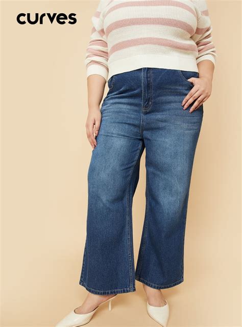 Buy Women Washed High Rise Wide Leg Jeans Online at just Rs. 1399.0 ...