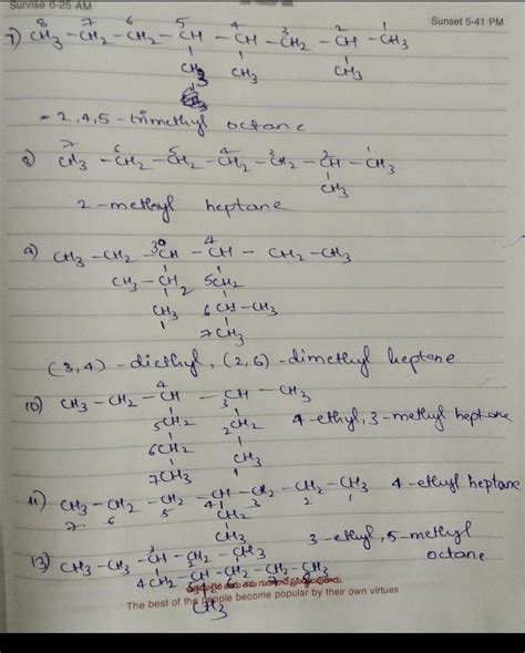 IUPAC NOMENCLATURE. Question 1 to 5.Answer my previous questions if ...